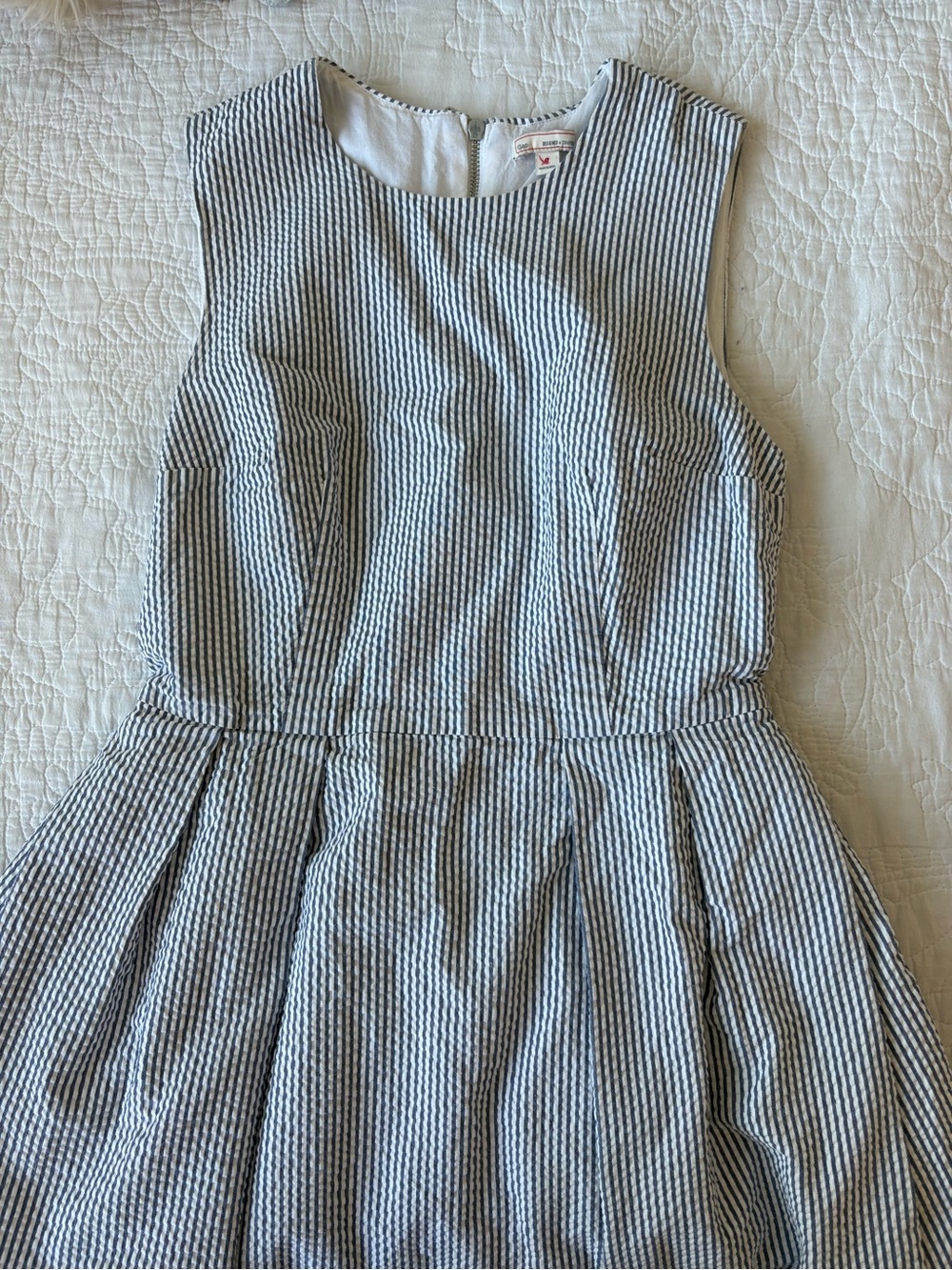 Women’s ' Blue and White Striped Fit & Flare Dress